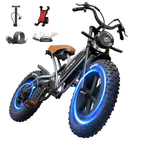 jansno x50 Adult Electric Bike 750W Motor EBicycle 48V 14AH 20 Inch Tire E-Bike