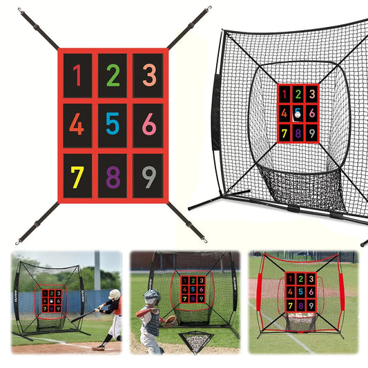 Baseball Softball Practice Net with Adjustable Strike Zone Target Batting Net