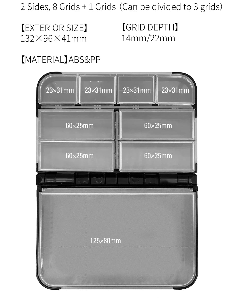 LUREHOLIC Fishing Tackle Boxes for Lure Accessories Storage Snap,