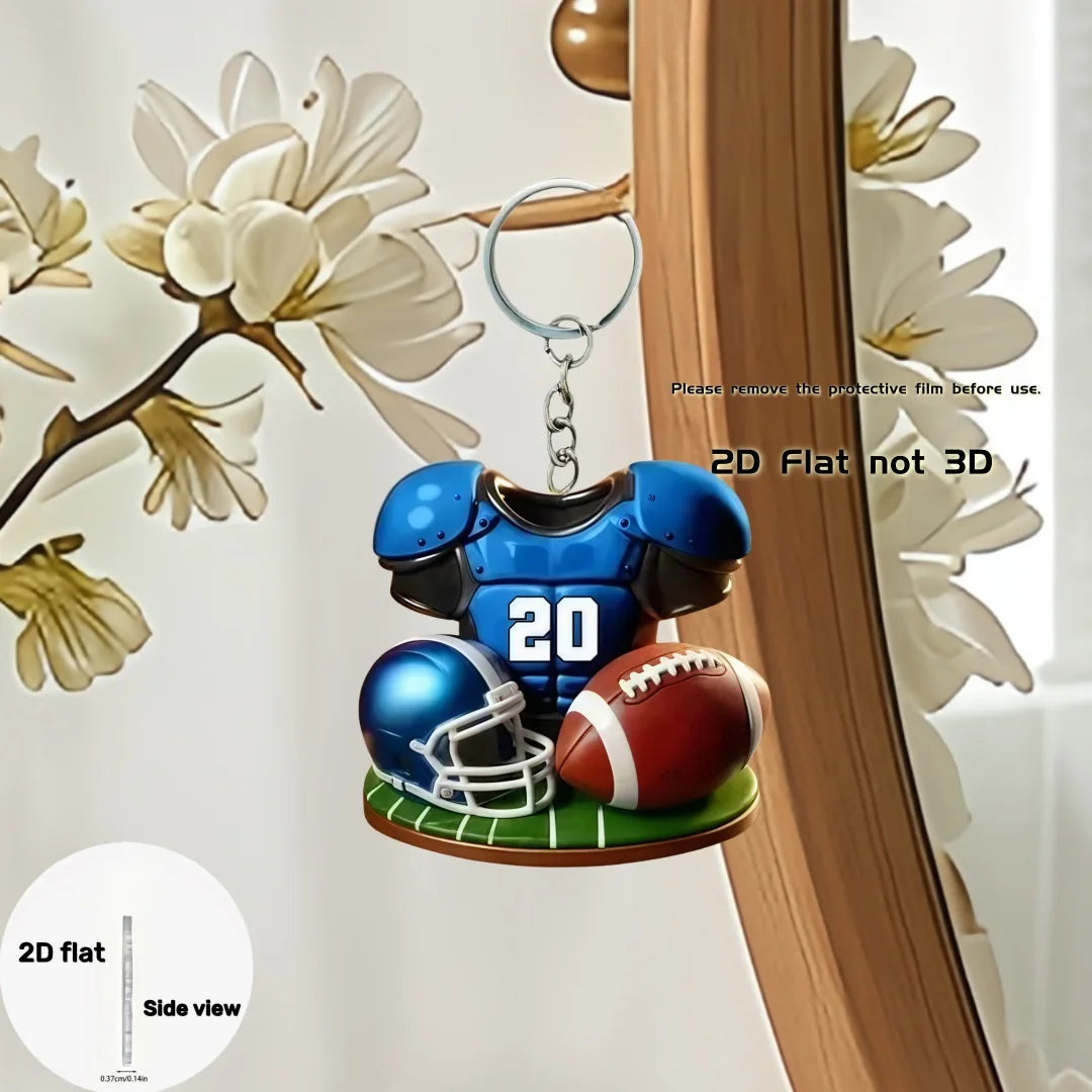 American Football Pendant Keychain