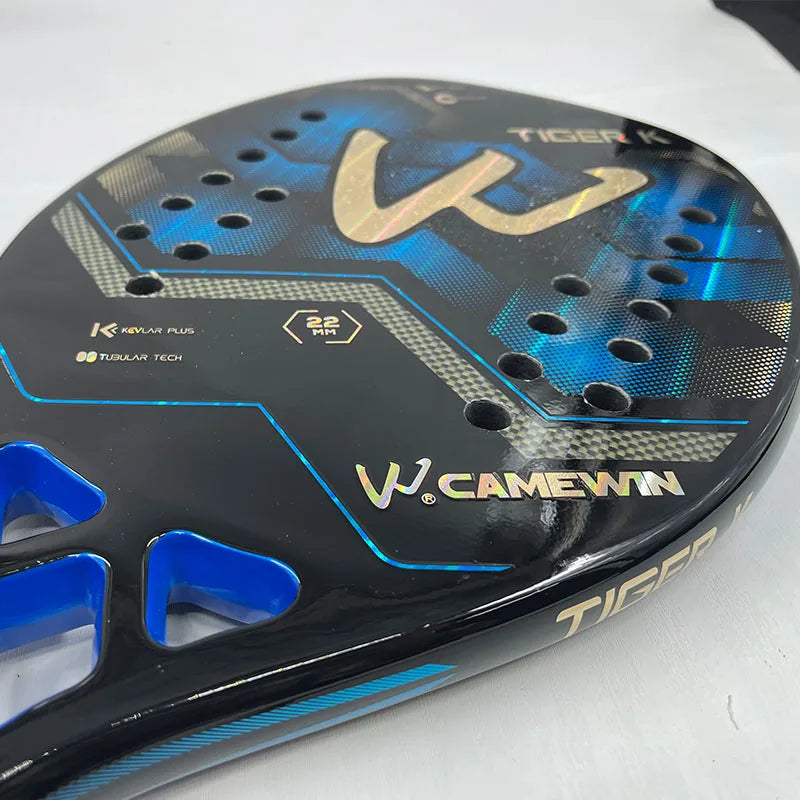 TIGER Kevlar Camewin Beach Tennis Racket Adult Professional Carbon Frame