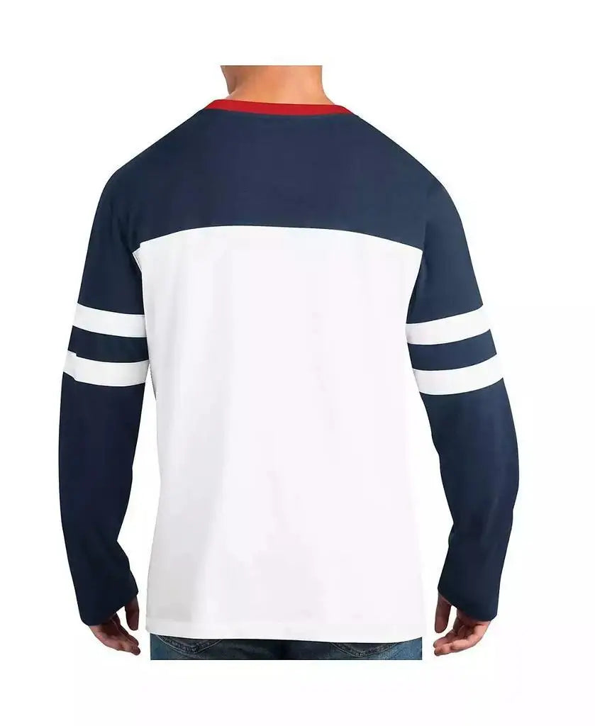 Navy White New England Patriots Halftime Long Sleeve Running T-Shirt