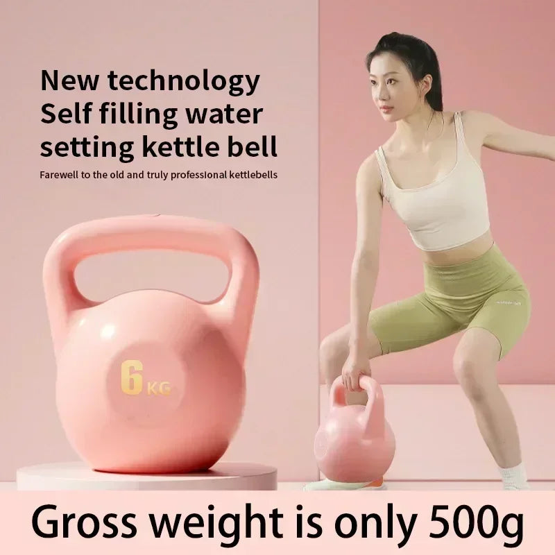 Adjustable Dumbbell Home Fitness Gym Exercise Equipment 2/4/6/8kg Water Kettlebell Squat Trainer Tool