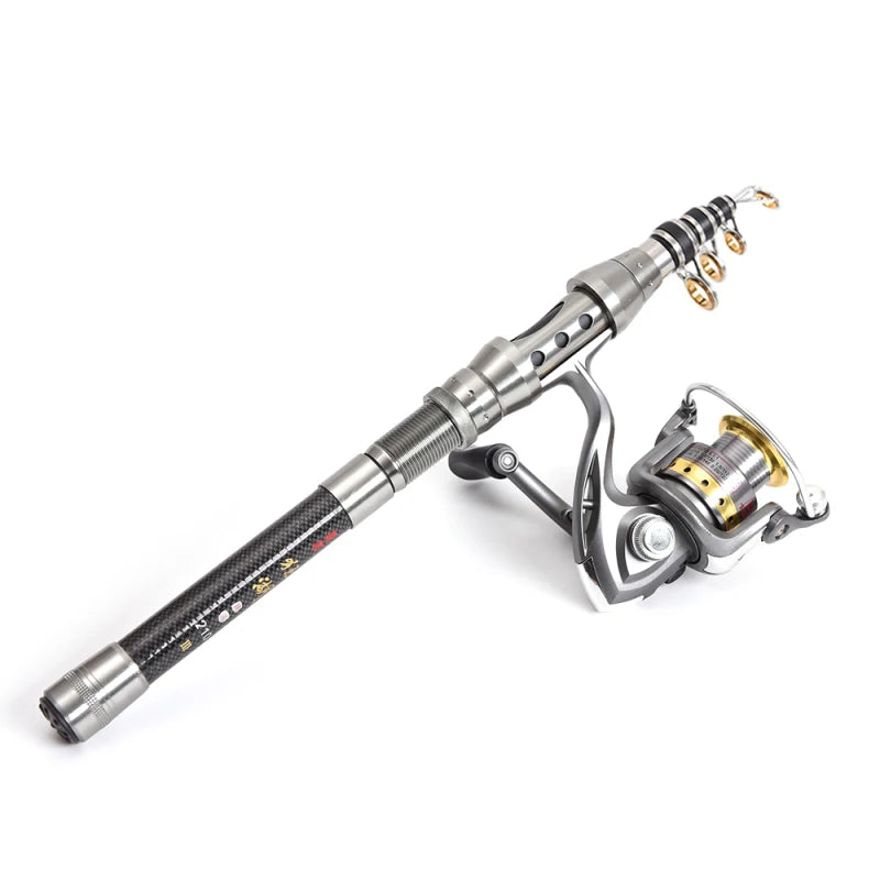 Telescopic Fishing Rod and Reel Combo Full Kit