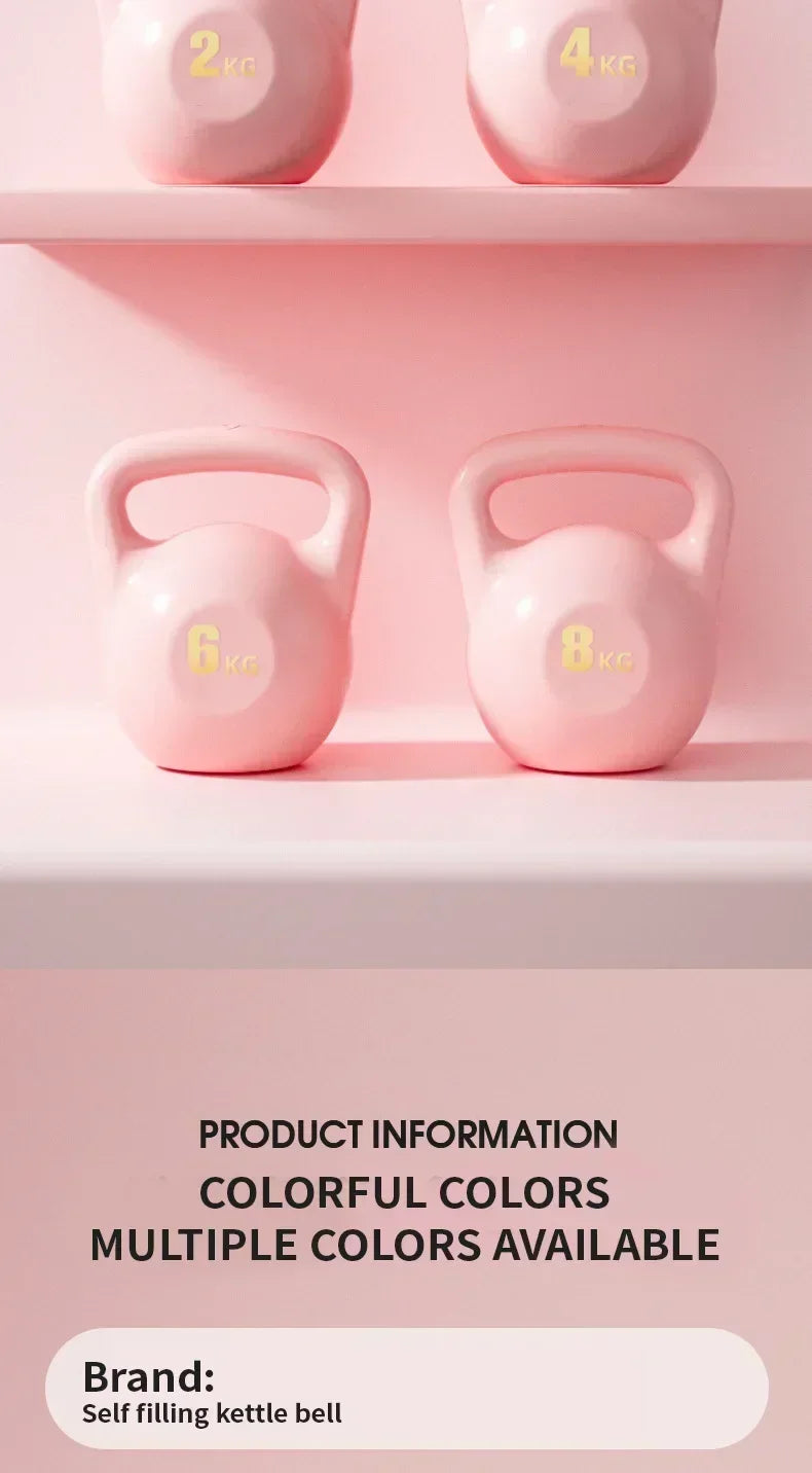 Adjustable Dumbbell Home Fitness Gym Exercise Equipment 2/4/6/8kg Water Kettlebell Squat Trainer Tool
