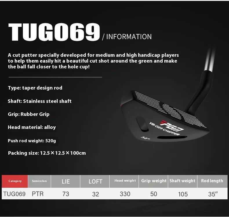 PGM TUG069 Golf Chipper & Putter Men Women Golf Club Short Cutting Tool,